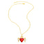 18K Gold Plated Heart Shape Zircon Wing Pendant Necklace