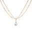 18K Gold Plated Geometric Pearl Necklace