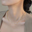 18K Gold Plated Geometric Pearl Necklace