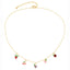 18K Gold Plated Colorful Zircon Fruit Pendant Necklace