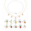 18K Gold Plated Colorful Zircon Fruit Pendant Necklace