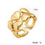 18K Gold Plated Heart Shape Open Ring