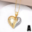 18K Gold Plated Heart Shape Zircon Pendant Necklace