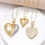 18K Gold Plated Heart Shape Zircon Pendant Necklace