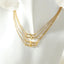 18K Gold Plated Zircon Letter Pendant Necklace