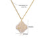Copper 18K Gold Plated Heart and Star Pendant Necklace with Artificial Pearls