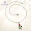 18K Gold Plated Enamel Rose Flower Pendant Necklace