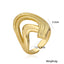 18K Gold Plated Geometric Open Ring - Minimalist Design