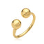 18K Gold Plated Geometric Open Ring - Minimalist Style