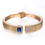 18K Gold Plated Geometric Gemstone Bangle Bracelet