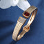 18K Gold Plated Geometric Gemstone Bangle Bracelet