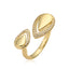 18K Gold Plated Geometric Zircon Open Ring