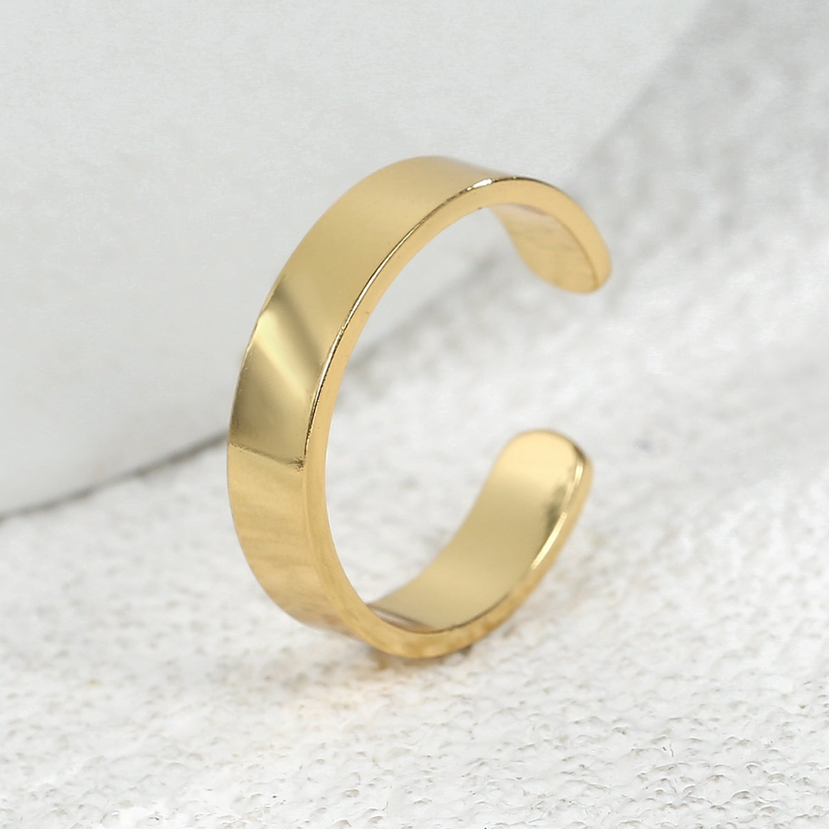 18K Gold Plated Minimalist Open Geometric Couple Ring