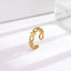 18K Gold Plated Adjustable Cross Circle Titanium Steel Ring