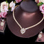 Elegant Bridal Jewelry Set: 18K Gold Plated Copper with Zirconia Gemstones - Necklace and Earrings