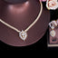 Elegant Bridal Jewelry Set: 18K Gold Plated Copper with Zirconia Gemstones - Necklace and Earrings