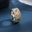 18K Gold Plated Enamel Zircon Statement Ring for Women