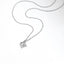 Copper Alloy White Gold Plated Four Leaf Clover Zircon Pendant Necklace