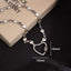 Copper Modern Heart Zircon Pendant Necklace with Vintage Colorful Design