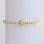 18k Gold Plated Copper Beaded Alphabet Stretch Bracelet