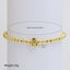 18k Gold Plated Copper Beaded Alphabet Stretch Bracelet