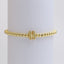 18k Gold Plated Copper Beaded Alphabet Stretch Bracelet