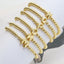 18k Gold Plated Copper Beaded Alphabet Stretch Bracelet