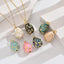 Copper Enamel Dinosaur Egg Pendant Necklace with Gold Plating