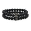 Copper Geometric Crown Bracelet with Sandstone and Zirconia