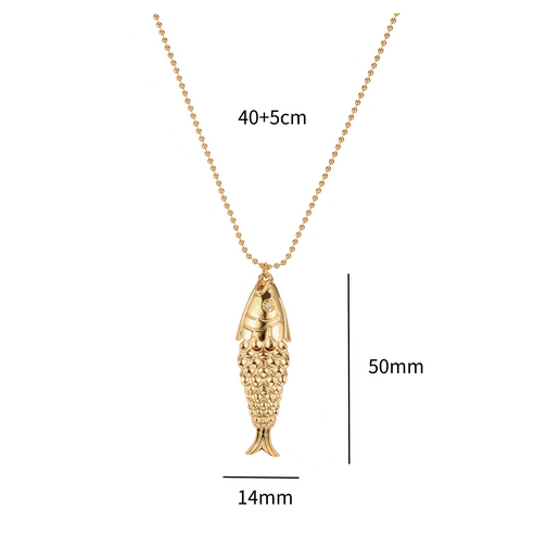 Gold Plated Koi Zircon Pendant Necklace