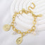 Copper Gold Plated Zircon Conch Shell Bracelet for Women