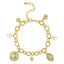 Copper Gold Plated Zircon Conch Shell Bracelet for Women