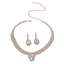 Copper Zircon Teardrop Jewelry Set for Weddings and Events