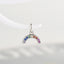 Copper Inlay Rhinestone Rainbow Pendant Necklace