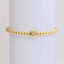 18k Gold Plated Copper Letter Zircon Beaded Stretch Bracelet