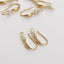 14K Gold Plated Large Zircon Hoop Earrings - Handmade DIY Jewelry Accessories