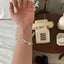 Vintage Style Silver Plated Knotted Love Bead Bracelet for Women
