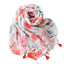 Red Petals Dragon Fruit Cotton Linen Tassel Scarf Shawl