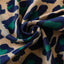 Classic Blue Leopard Cotton Linen Scarf Shawl for Women