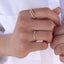 Couple Fashion Open Copper Ring with 18k Gold Plating