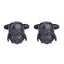 Geometric Flag Wolf Head Alloy Cufflinks for Men