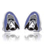 Geometric Flag Wolf Head Alloy Cufflinks for Men