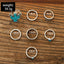 Cowboy Cactus Turquoise Alloy Women's Ring Set