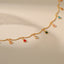 Creative 18k Gold-plated Colorful Zircon Pendant Handmade Chain Anklet