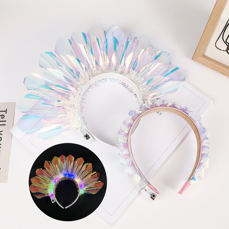 Creative Luminous Color Film Headband for Kids - Halloween and Christmas Party Dress Up Accessories