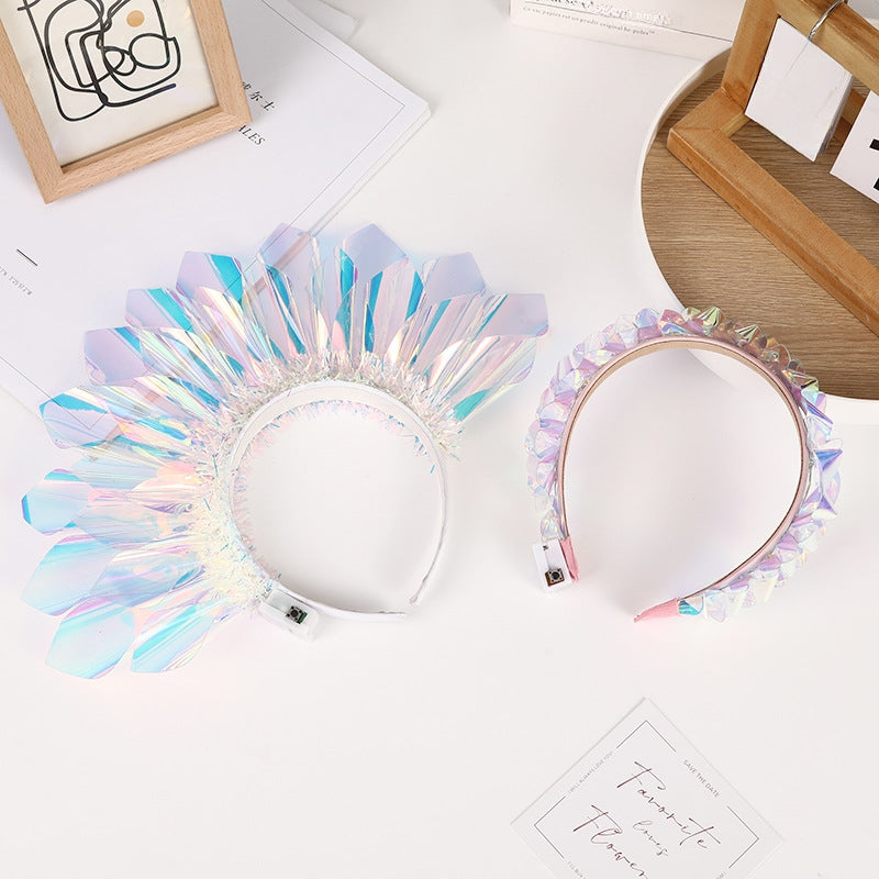 Creative Luminous Color Film Headband for Kids - Halloween and Christmas Party Dress Up Accessories