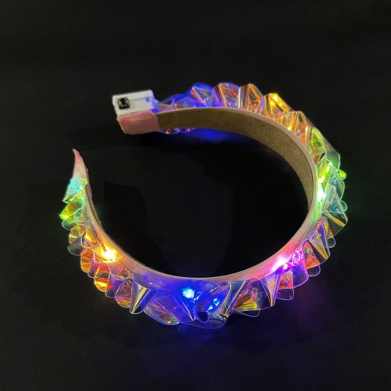 Creative Luminous Color Film Headband for Kids - Halloween and Christmas Party Dress Up Accessories