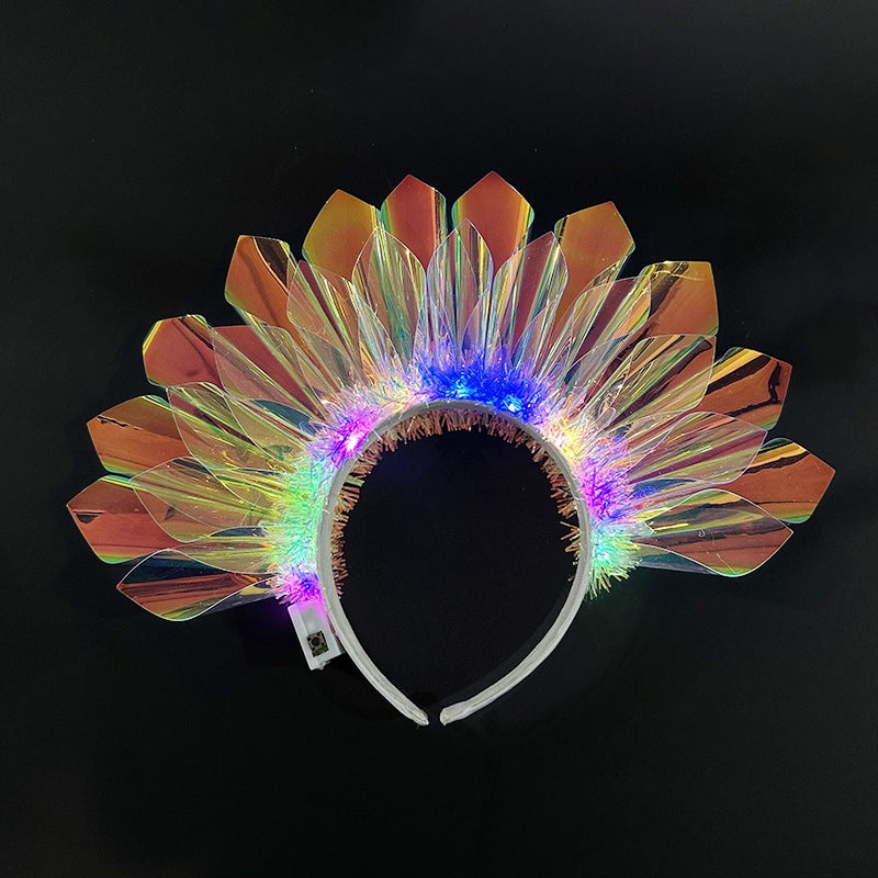 Creative Luminous Color Film Headband for Kids - Halloween and Christmas Party Dress Up Accessories