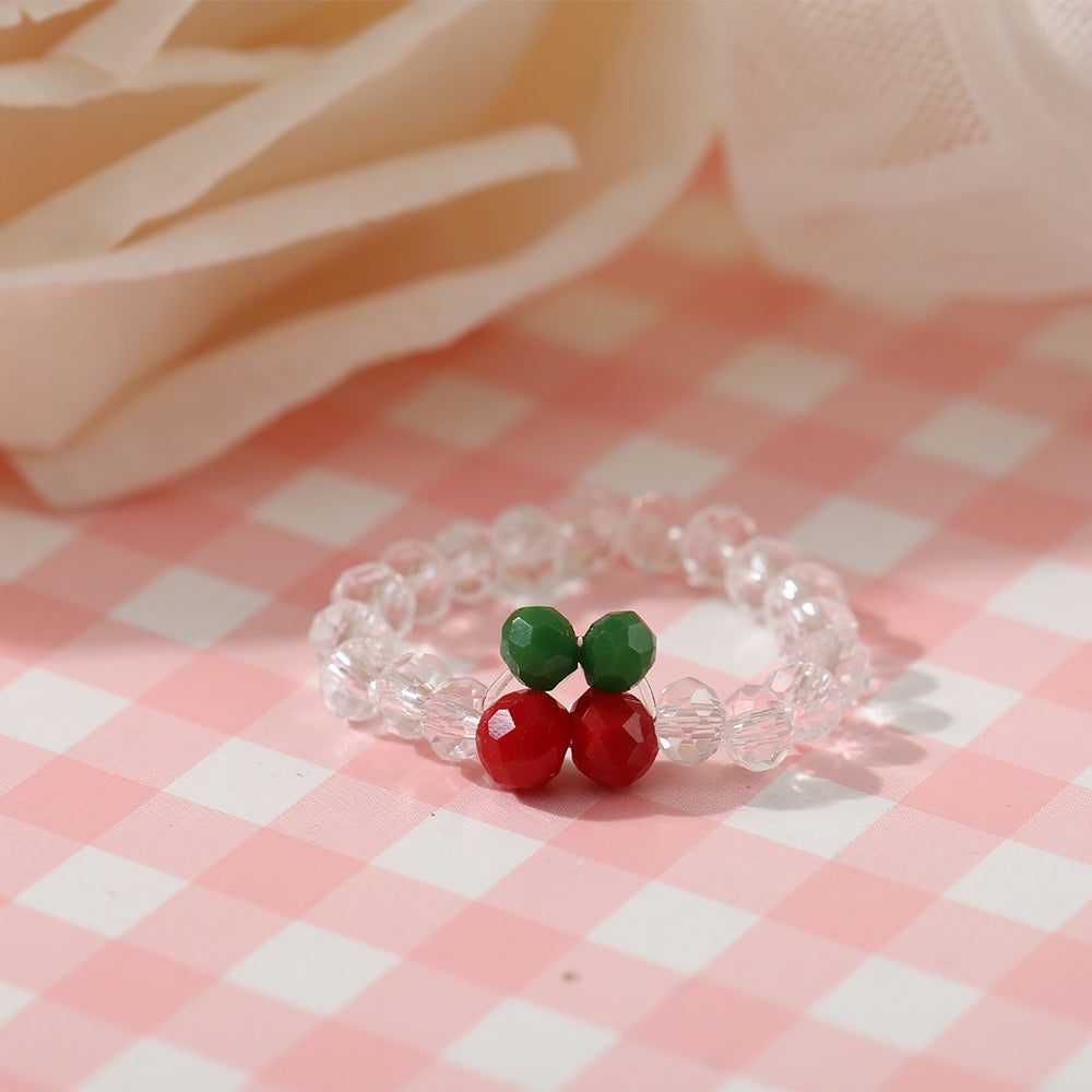 Creative Elastic Candy Color Beaded Ring