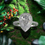 Creative Sparkling Teardrop Zircon Copper Wedding Ring for Women